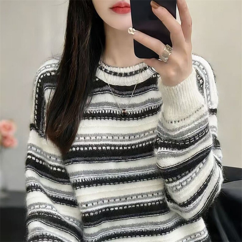 毛衣女冬季加厚外穿内搭套头圆领短款小个子时尚针织衫打底衫上衣,针织衫/毛衣,暖姿羊绒