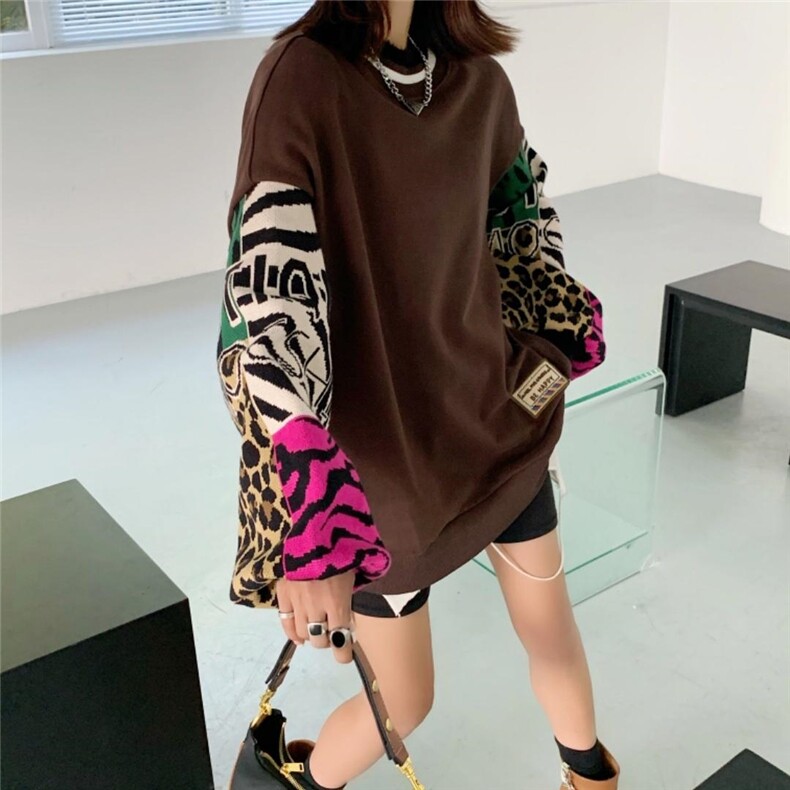 现货拼接卫衣，女装卫衣/绒衫，大图 DTU