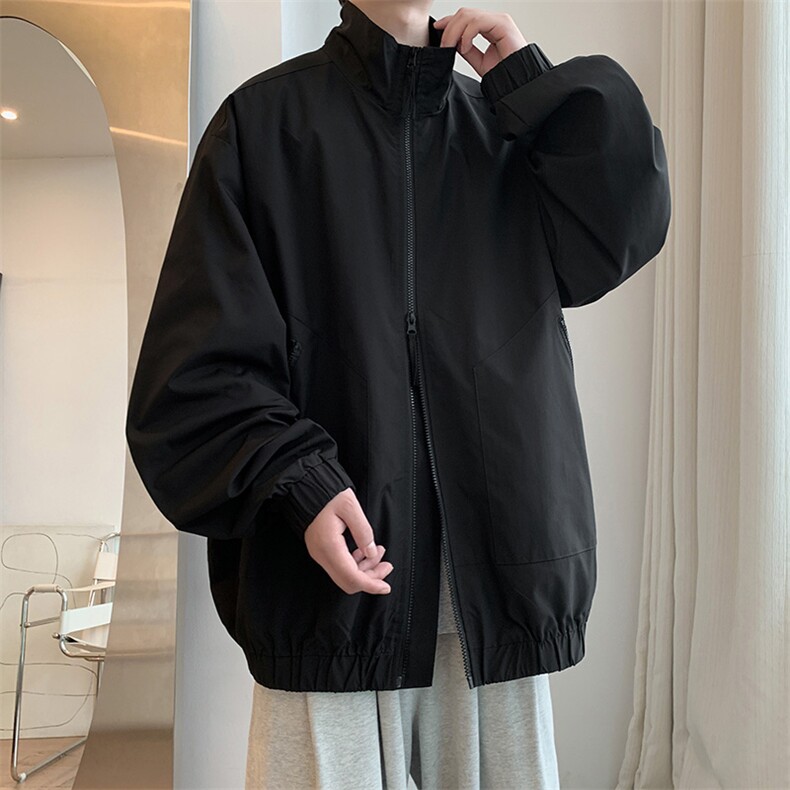 JK9080/P60春装新款防水冲锋衣休闲夹克男高街百搭宽松设计感外套，男装夹克，电商A141