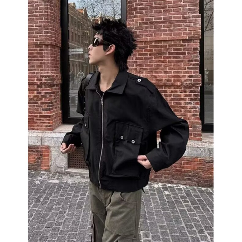 时尚气质工装夹克ins百搭慵懒原宿文艺潮流流行简约日系JZ57,男装夹克,星座1116A（原606A-3）