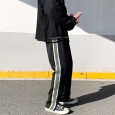 条纹运动长裤男秋冬款美式hiphop裤子B685P30，男装休闲裤，星座1116-2