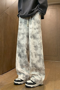 休闲裤抖音品质美式高街情侣宽松休闲裤现货供应C323-1-7906-P38图片