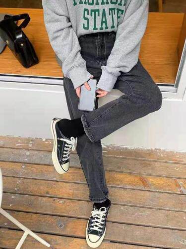 现货～2021春季韩版小脚牛仔裤，女装牛仔裤，LMNC