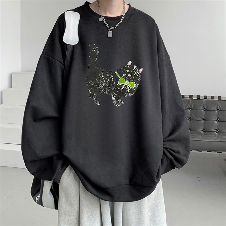 麂皮绒卫衣男大码重磅长袖t恤男JW81413-P35,男装T恤,电商A040