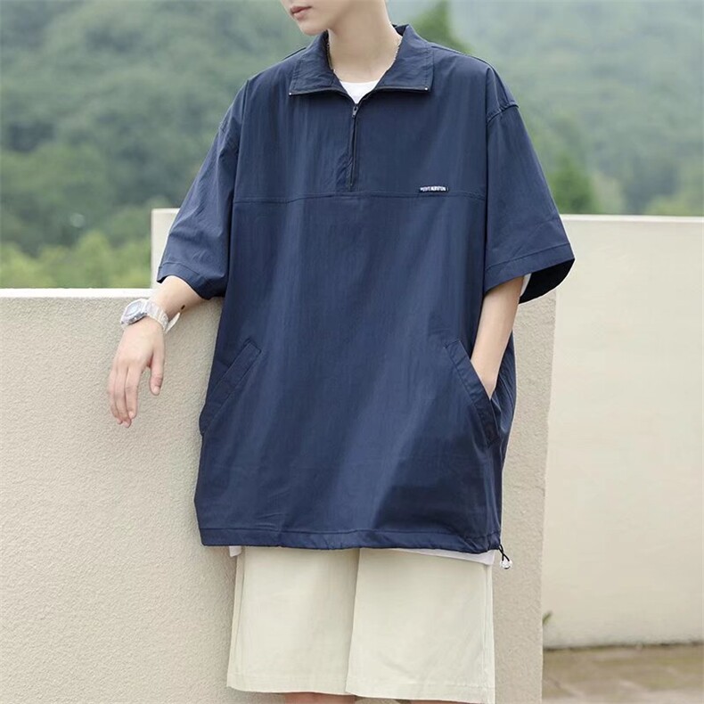 男夏季新款日系机能拉链T恤夹克外套C240P33,男装夹克,星座1116-2