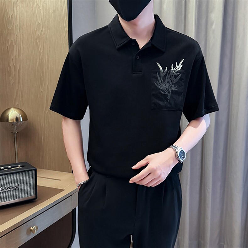 夏男翻领POLO衫拼色男休闲宽松休闲衬衣小伙A236-82563-P60,男装Polo衫,电商A236