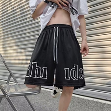 休闲裤男时尚潮牌工装裤短裤流行原宿夏季直筒潮D1046310B-1-P20，男装牛仔裤，星座310B-1