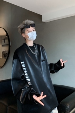长袖t恤2025秋季假两件抗皱正肩卫衣XZ514-2-24231-P68加绒P78，男装T恤，星座514-2(原B239)