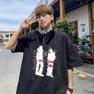 量大优供抖音视频 支持得物配合二开美式满天星亮片短袖T恤MTX156图片