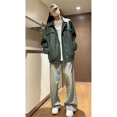 【直播】春季2024皮衣女夹克多口袋港风外套C2342-TP75控价108，男装夹克，电商A102-1