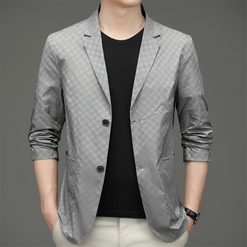 单西外套男2023春季新款商务宽松西服帅气休闲西装SFTX2208-P130图片