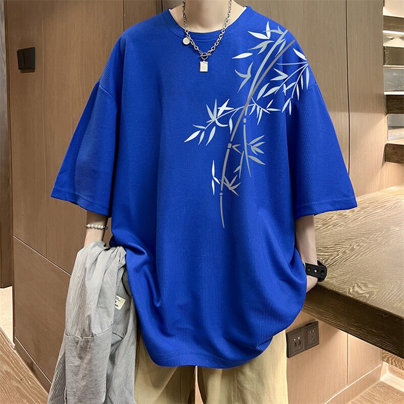 华夫格t恤男短袖男大码五分袖大皂风HT73393-P22,男装T恤,电商A040