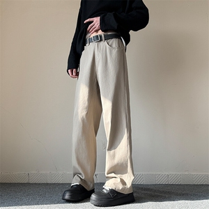 2025年春秋100棉%纯色四季款感阔腿长裤休闲百搭垂感长裤1229/p48图片