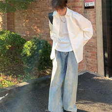 衬衫标准潮潮流原宿慵懒夏季五分袖简约日常青春流行气质，男装衬衫，星座716-3