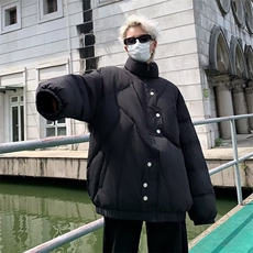 棉衣男韩版潮流高街帅气保暖2024冬季新款ins宽松外套MF040-P101，男装棉衣，星座412-3
