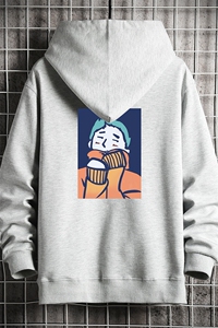 KS21042-P38 加绒款-P43 连帽开衫卫衣男运动外套大码班服 网格图片