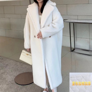 环保皮草外套女中长款2024年冬季新款羊羔毛羊剪绒加厚毛毛大衣女图片