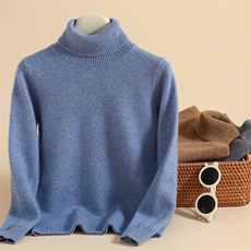 秋冬季新款舒适时尚百搭七针高翻领加厚儿童羊绒衫，童装儿童羊绒衫，六一童装