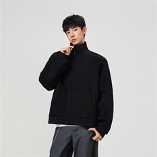 秋冬新款400克重磅立领拼接卫衣WY953-P55K控88，男装卫衣，电商A072