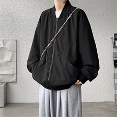 M-8XL春季棒球服外套男大码立领飞行员夹克潮牌休闲衣服JK001P65，男装夹克，电商B312
