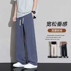 休闲裤男士2025夏季薄款阔腿裤直筒棉麻运动长裤Z9990-P35，女装休闲裤，星座610（原A335）