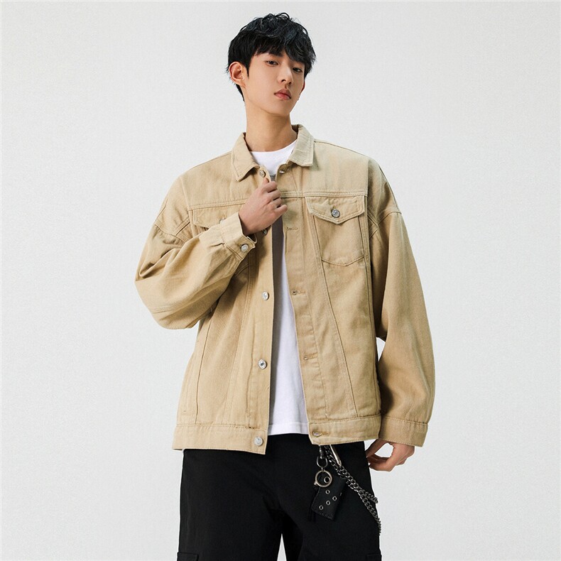 25款抖音品质男士宽松纯色情侣休闲水洗外套上衣N961/P85128，男装夹克，星座202