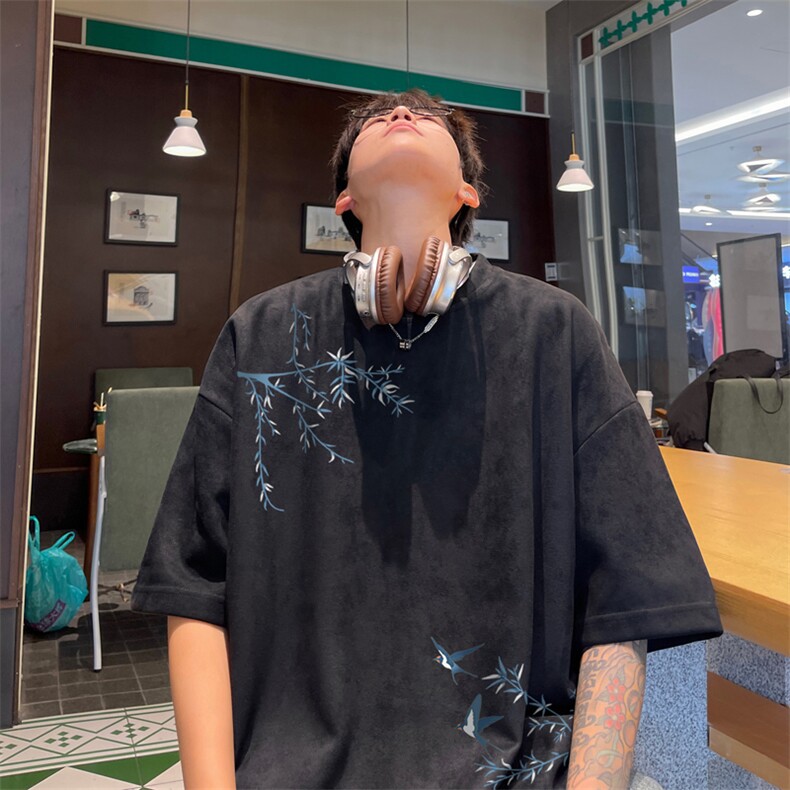 量大优供视频重磅麂皮绒短袖T恤男JPDX208-特P19,男装T恤,电商B367