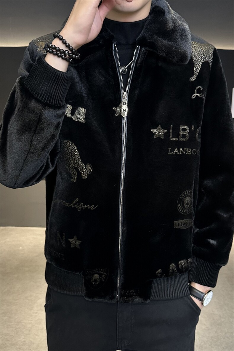 冬男士翻领外套中年商务休闲金貂绒夹克保暖上衣ZX6666-P220,男装夹克,星座1105-3