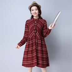 时尚显瘦气质优雅简约大摆裙潮流条纹2021年春季连衣裙，女装连衣裙，小林双子