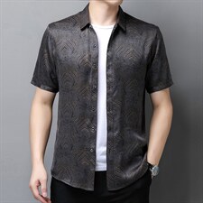 GBN6501夏季新款男式休闲衬衫重磅短袖时尚衬衣P345，男装衬衫，电商B360