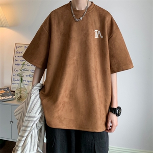 麂皮绒！重磅麂皮绒短袖t恤男JPDX112-P25图片