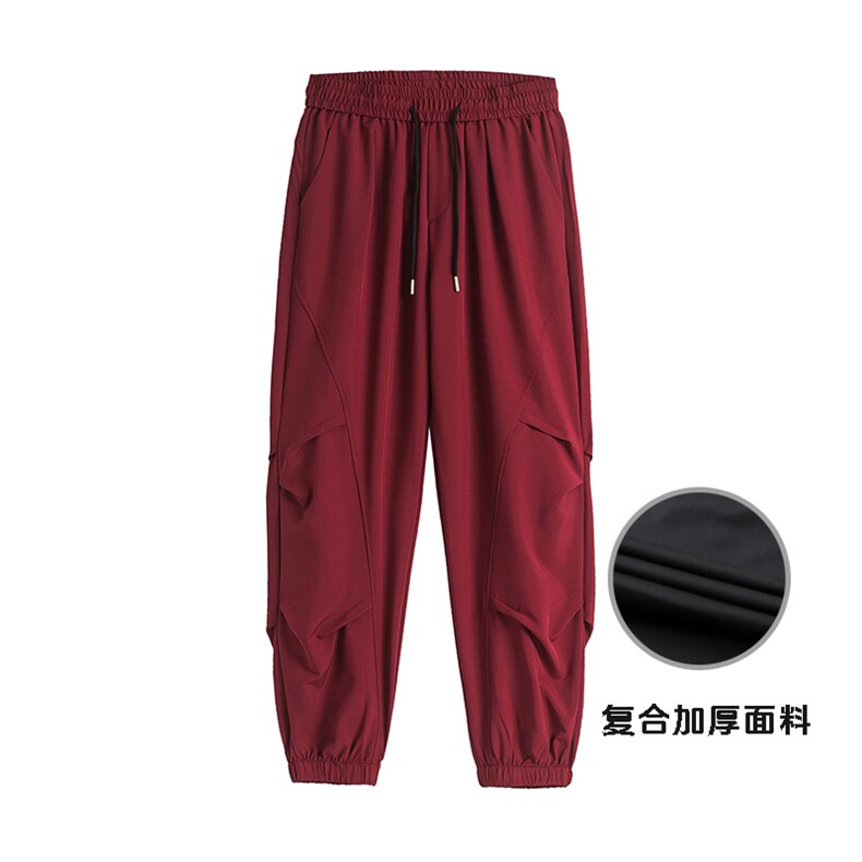 新复合面料夏季港风冰丝裤设计小众百搭冰丝防水休闲裤K5000 P40图片