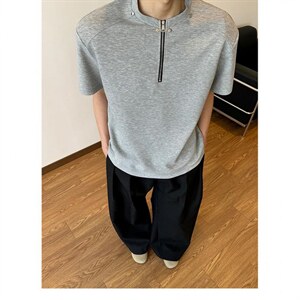 大码肥佬短袖t恤男cleanfit重磅美式高街铆钉设计感半袖LT244-P38图片