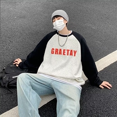 潮流青春流行文艺卫衣圆领新款纯色2023休闲衣服W5062P38，男装卫衣，星座1116-2