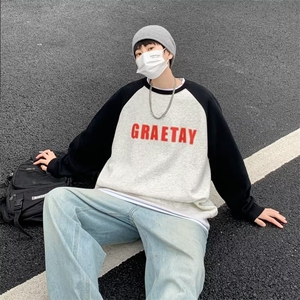 潮流青春流行文艺卫衣圆领新款纯色2023休闲衣服W5062P38图片