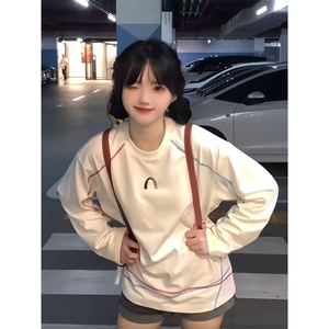 美式高街解构工艺速干长袖T恤衫男女款防晒上衣户外运动骑行服潮图片
