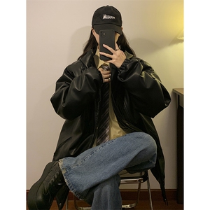 XZ213-GKMY8862-P128控148 抖音品质 直播供货中长款夹棉皮衣棉服图片