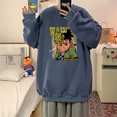 港风套头卫衣秋冬季韩版潮流印花上衣百搭宽松外套男W5031-P26，男装卫衣，星座512-2