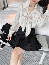 蝴蝶结雪纺衬衫，女装衬衫，M.W 嫚维