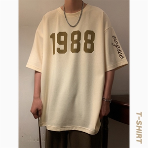 冰氧仿棉短袖港风暖光夏季休闲百搭刺绣纯色男上衣TC3147-P22控48图片