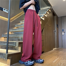 夏季新款潮流宽松透气激光打孔休闲冰丝裤B315-K080-特p35控68，男装休闲裤，电商B315