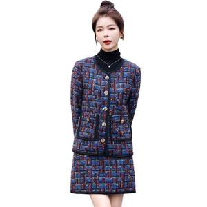 2022秋冬季气质淑女小香风套装女小众设计感裙两件套裙ins图片