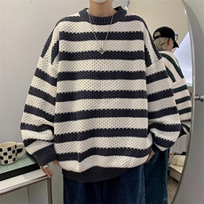 美式圆领毛衣男慵懒风休闲针织衫M7128P46，男装针织衫/毛衣，星座1116-2