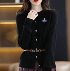 羊毛衫女刺绣针织衫2025年秋冬时尚百搭通勤宇宙小开衫图片