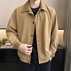 特价店主风新款纯色翻领休闲夹克简约时尚外套男JK157-P55，男装夹克，电商A413