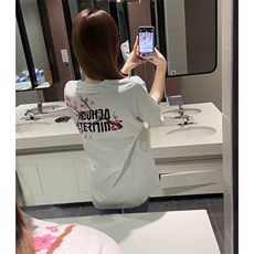 万针全刺绣工艺抖音得物高品质260克重磅纯棉双纱美式高街短袖T恤，男装T恤，电商A486