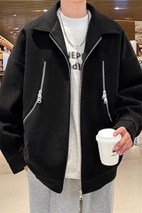 男装呢料夹克 2026秋冬季新款毛呢大衣男生外套XZ514-2-F603-P125图片