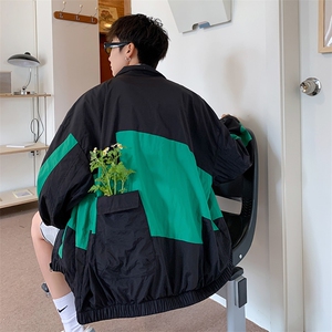 F3616-P65夏季冰丝防晒衣拼色速干防晒服宽松韩版男女情侣外套薄图片