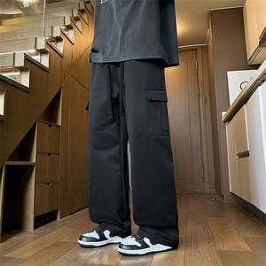 2025秋冬新款休闲男裤厚款直筒宽松松紧腰橡筋工装裤子3361-特P42图片
