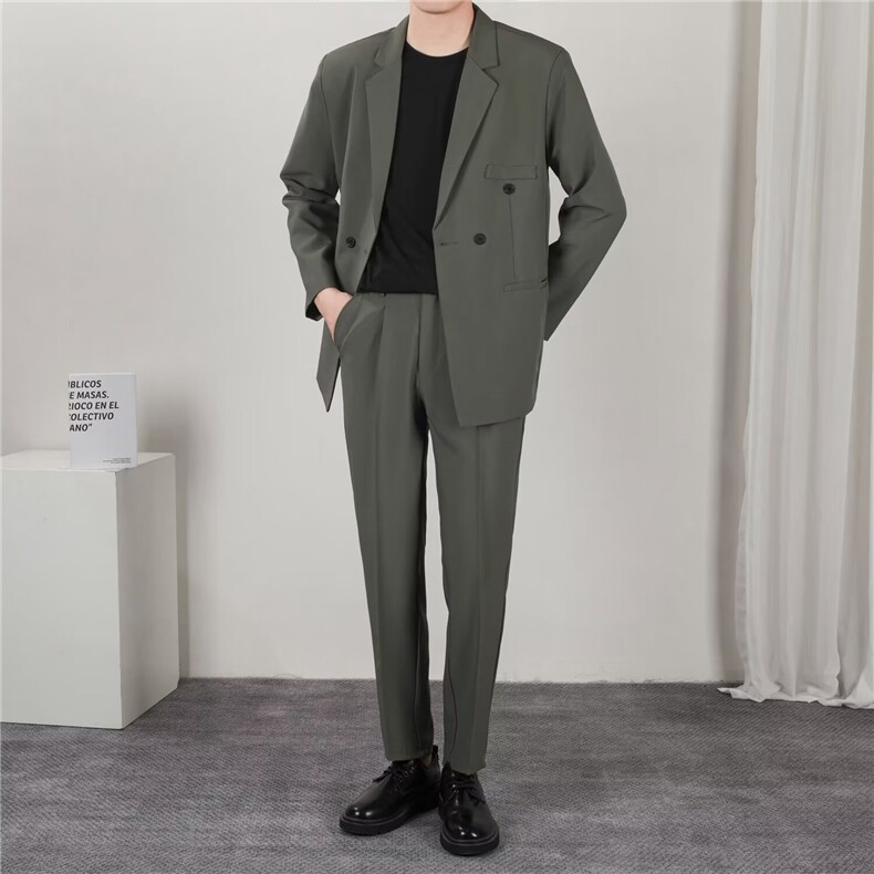 休闲西装男士外套结婚礼服春季新款潮牌西服套装男TK7570,男装西服套装,星座1116A-2（原606A-1）